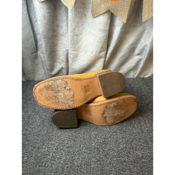 Frye Banana Campus Chelsea Ankle Boot Light Sand Distressed Leather 9.5 B - Picture 8 of 10